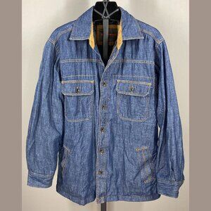 Northwest Territory Jacket Mens Medium blue chambray quilted outdoor workwear